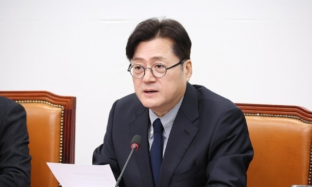 오늘(17일) 국회에서 열린 최고위원회의에서 발언 중인 더불어민주당 홍익표 원내대표 / 사진=연합뉴스