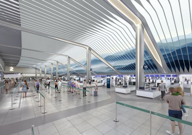 [서울=뉴시스] 인천공항공사(사장 이학재)는 ‘인천공항 제1여객터미널 종합개선사업 설계공모’의 당선작으로 희림종합건축사사무소와 종합건축사사무소 근정이 컨소시엄(희림컨소시엄)을 구성해 공동으로 응모한 공모안을 선정했다