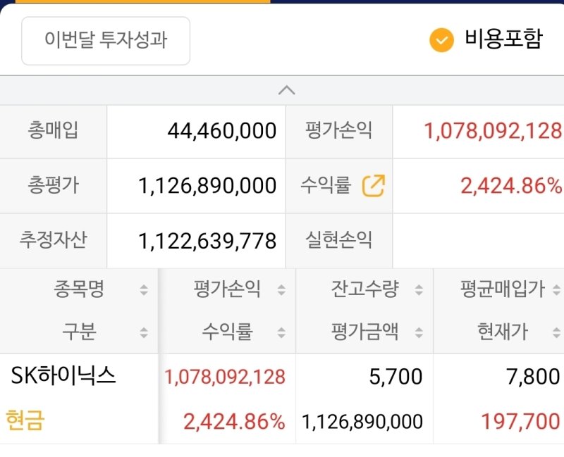 [서울=뉴시스]22일 직장인 익명 커뮤니티 블라인드에 올라온 SK하이닉스 직원의 주식 보유현황 (사진=블라인드 캡쳐)