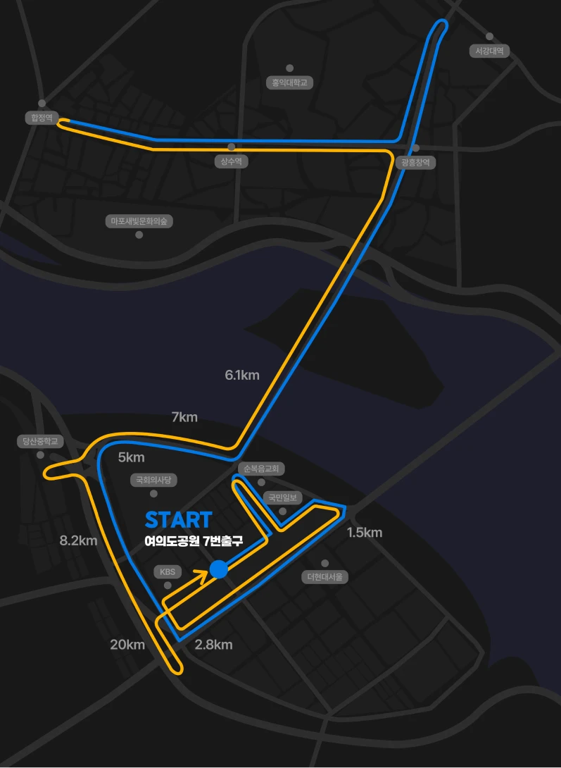 Half (21.0975km) 코스 이미지