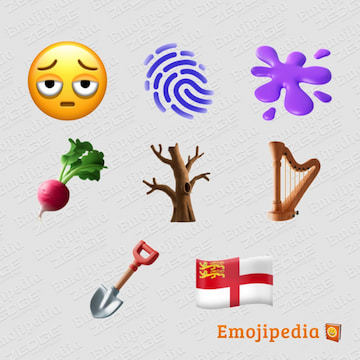 애플 iOS 18.4 베타 2에서 추가된 이모지 9개 그림입니다.