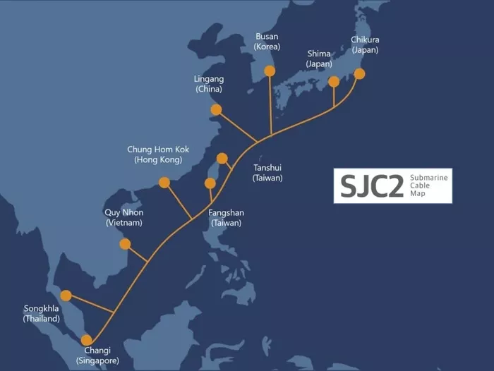 SJC2 케이블 연결 지도 이미지입니다.