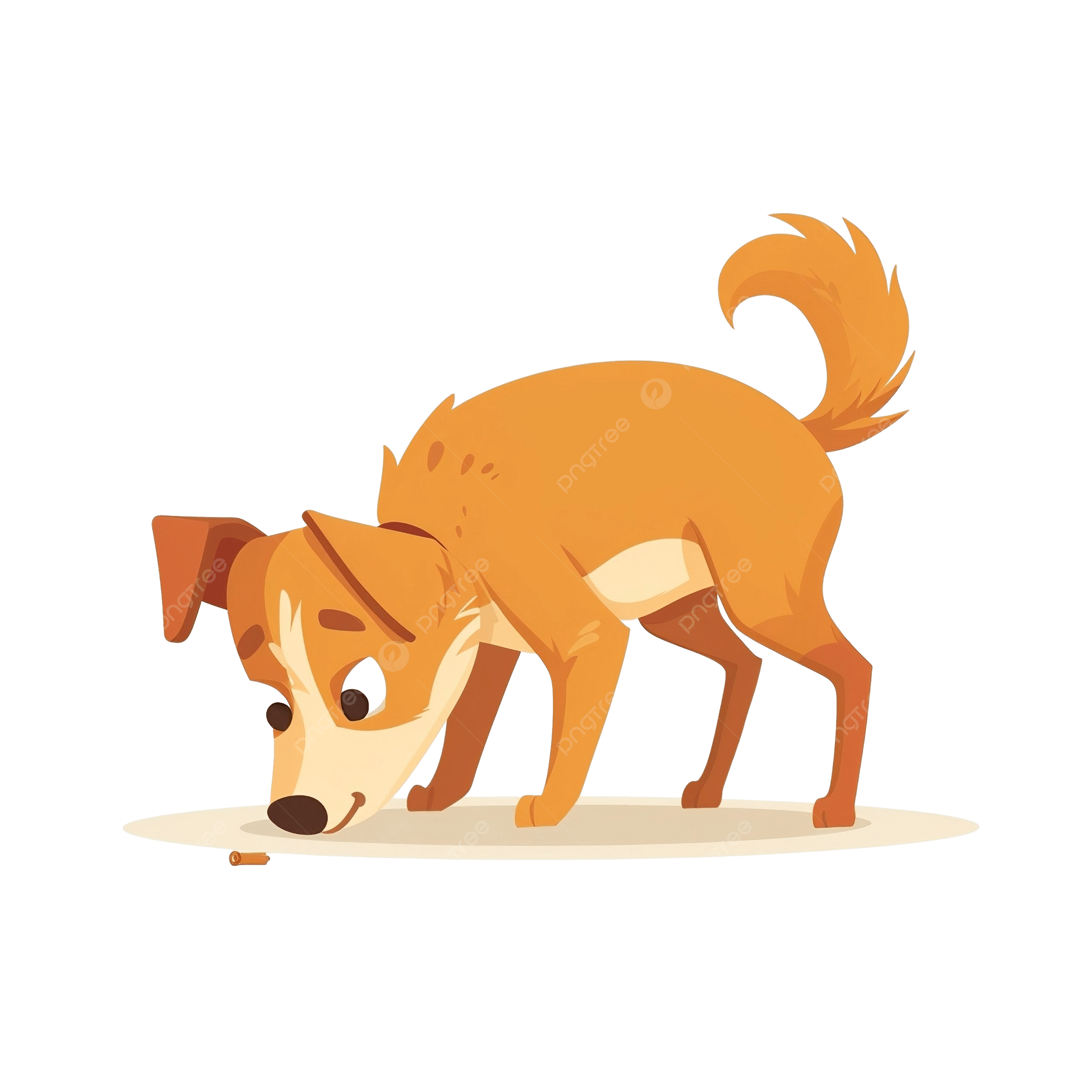 pngtree-flat-color-of-a-cartoon-dog-sniffing-png-image_15075256.png